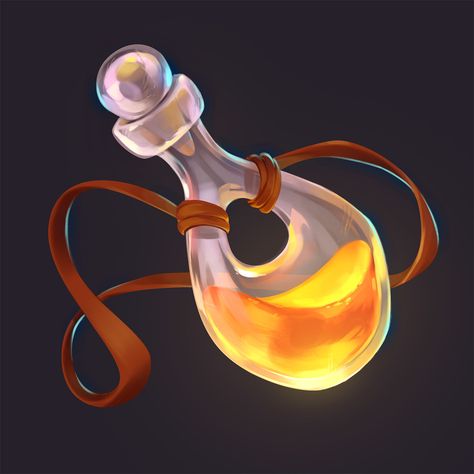 ArtStation - Study bottle Potion Concept Art, Potions Art, Potion Art, Bottle Shapes, Time In A Bottle, Fantasy Map Making, Bottle Drawing, Props Concept, Magic Bottles