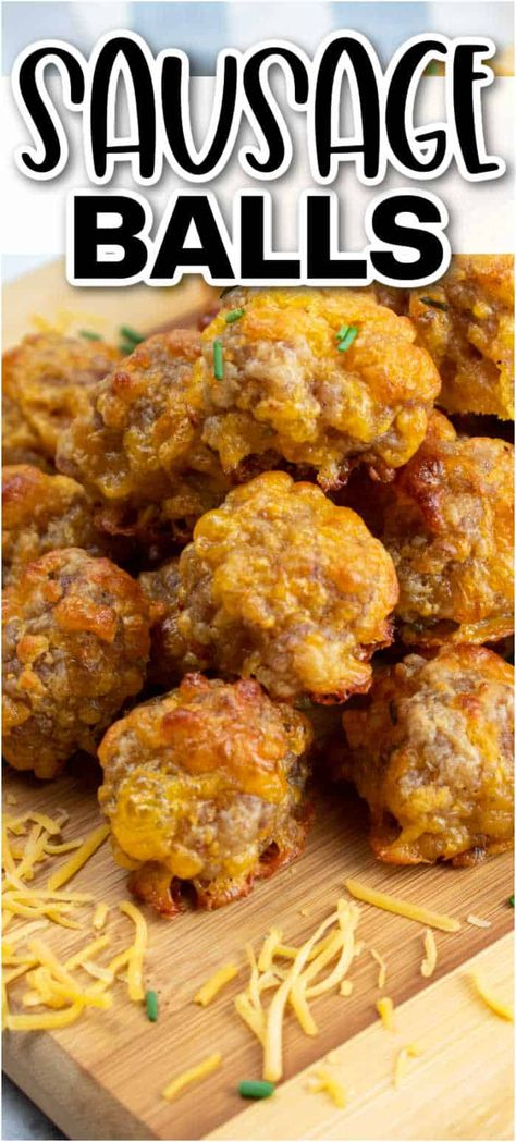 Best Sausage Ball Recipe, Easy Sausage Balls Recipes, Bisquick Sausage, Sausage Balls Bisquick, Sausage Cheese Balls, Sausage Balls Recipe, Sausage Bake, Hot Sausage, Mild Italian Sausage