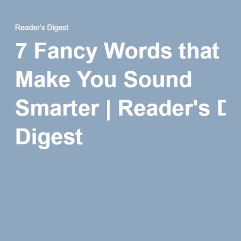 Fancy Words, Readers Digest, Vocabulary, Sound, Make It Yourself, Writing