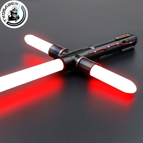 TXQSABER Kylo Ren SE Crossguard-sable de luz NeoPixel con 2 cuchillas laterales, empuñadura de Neopixel Lightsaber, Kylo Ren, Lightsaber, Reno, Hobbies, Siding