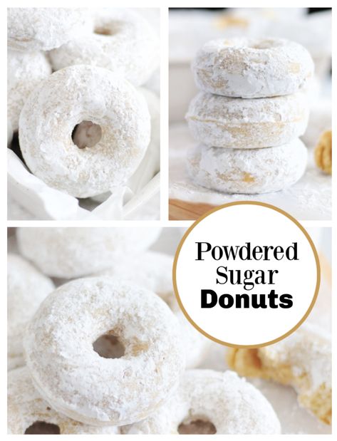 Powdered Sugar Donuts Recipe, Mini Donut Recipe, Homemade Powdered Sugar, Sugar Donuts Recipe, Mini Donut Recipes, Donut Batter, Donut Calories, Homemade Donuts Recipe, Baked Donut Recipes