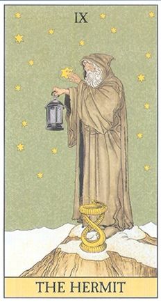 The Hermit Tarot Card, Hermit Tarot Card, Hermit Tarot, The Hermit Tarot, Strength Tarot, Vintage Tarot Cards, Moon Tarot Card, The Moon Tarot Card, Vintage Tarot