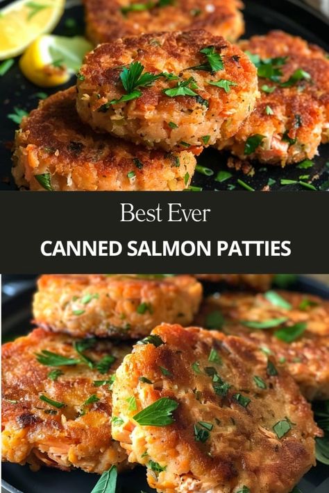 Canned Salmon Patties (Best Ever) Salmon Patties Recipe Canned With Bread Crumbs, Can Salmon Cakes, Salmon Patties With Bread Crumbs, Salmon Patties From Canned Salmon, Best Salmon Patties Recipe, Salmon Patties With Canned Salmon, Salmon Patty Recipes Canned, Can Salmon Patties Recipe, Best Salmon Patties Ever