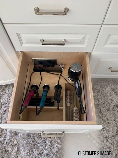 Bathroom Vanity Drawer, Bathroom Drawer Organizer, Appliance Drawer, Hair Appliance Storage, Curling Iron Storage, Hair Tool Storage, Tool Drawer Organizer, Vanity Drawer, Bathroom Vanity Drawers