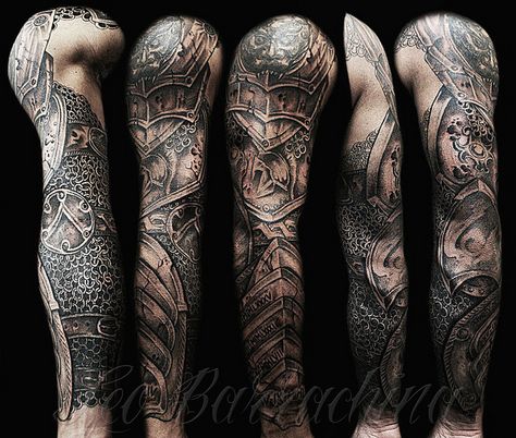 Armor sleeve tattoo by leobarrachina, via Flickr Armor Sleeve Tattoo, Armour Tattoo, Armor Of God Tattoo, Shoulder Armor Tattoo, Body Armor Tattoo, Gladiator Tattoo, Armor Tattoo, God Tattoos, 4 Tattoo