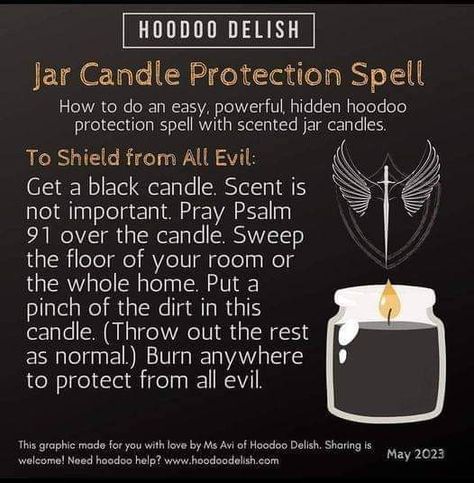 Ms Avi, Candle Protection Spell, Hoodoo Delish, Candle Protection, Hoodoo Conjure Rootwork, Truth Spell, Hoodoo Magic, Spells That Actually Work, Hoodoo Conjure