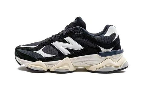 NEW BALANCE 9060 "Black / White" New Balance Shoes 9060, New Balance 9060 Black, New Balance 9060, Pretty Shoes Sneakers, July 16, March 4, Leather Accents, Pig Skin, Women Pants