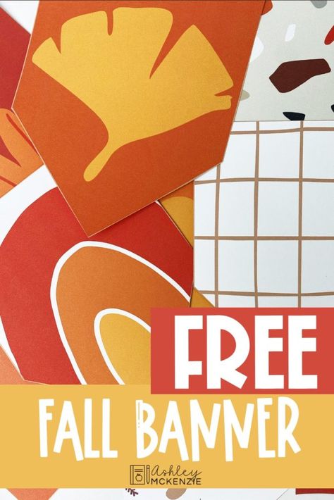 Fall Decor Printables Free, Free Fall Bulletin Board Printables, Free Printable Bulletin Board Borders, Fall Decor For Classroom, Autumn Classroom Decorations, Fall Banner Printable, Welcome Banner Printable, Autumn Preschool, Fall Classroom Door