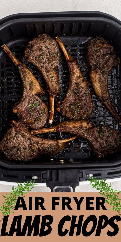 Lamb Chop Air Fryer, Air Fryer Lamb Recipes, Seasoning Lamb Chops, Air Fryer Lamb Rack, Airfryer Lamb Chop Recipes, Lamb Cutlets Recipe Air Fryer, Lamb Chops Air Fryer Recipes, How To Cook Lamb Chops In Air Fryer, Keto Lamb Chops