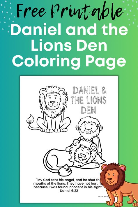 Daniel and the Lions Den Coloring Page free printable Daniel And The Lions Den Coloring Page, Daniel And The Lions Den, Abc Preschool, Daniel In The Lion's Den, Daniel And The Lions, Lion Coloring Pages, Lions Den, Lion's Den, Coloring Page Free Printable