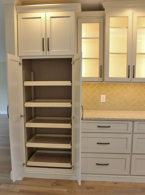 Tall Kitchen Cabinets, Diy Kitchen Renovation, Kitchen Pantry Design, Kitchen Remodel Design, Kitchen Upgrades, Kitchen Cabinet Storage, Kitchen Room Design, Kitchen Inspiration Design, Pantry Design