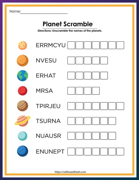 Solar System Worksheets For Kids, Planet Worksheet, Solar System Lessons, Planets Activities, Solar System Worksheets, Solar System Activities, Tata Surya, Solar System For Kids, Solar System Projects