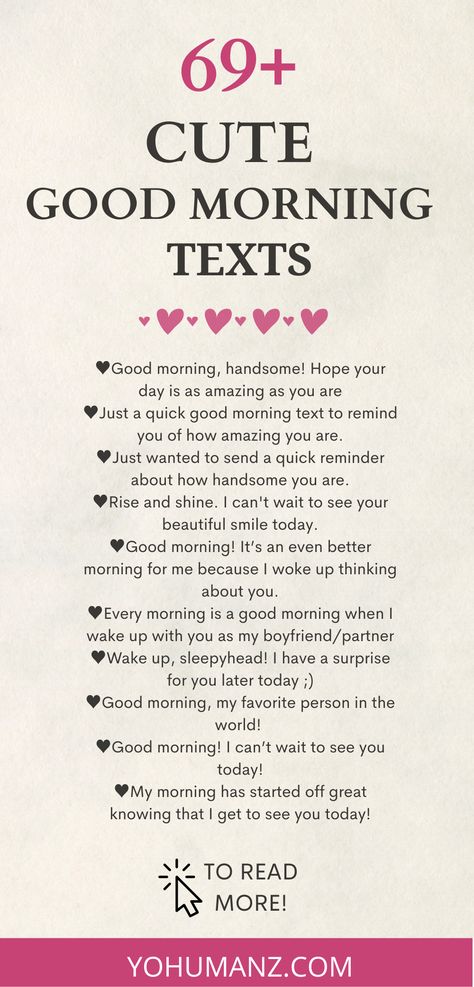 Romantic Texts For Him, Sweet Messages For Him, Sweet Texts For Him, Cute Good Morning Texts, Morning Message For Him, Morning Texts For Him, Morning Text Messages, Romantic Good Morning Messages