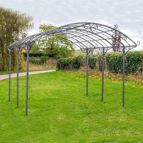 Wrought Iron Garden Furniture, Metal Gazebo, Exquisite Gardens, Hanging Vines, Garden Gazebo, Buy Plants, Tool Sheds, Plant Supports, Climbing Plants