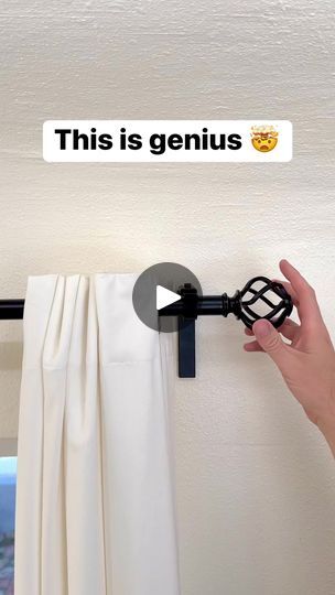 46M views · 190K reactions | Hack to hide the curtain rod #curtains #homedecoration #hacks #genius | Liz & Jeff | Liz & Jeff · Original audio How To Hide Curtain Rods, Hide Curtain Rod, Curtains Rods Ideas, Curtain Hooks Ideas, Curtain Rods Ideas, Curtain Hacks, How To Hem Curtains, Rod Curtains, Curtains Without Sewing