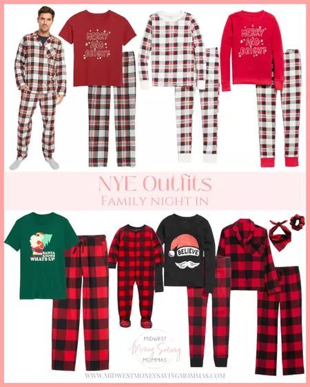 New Years Eve Family Night In Family pajamas | Old Navy | pjs | loungewear | lounge set | plaid pajamas | cozy style New Years Eve Family, Pajamas Cozy, Nye Outfits, Flannel Pajama Sets, Ring In The New Year, Cozy Style, Plaid Pajamas, Family Night, Flannel Pajamas