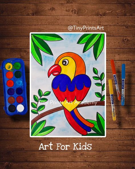 Primary 2023, Bird Drawing For Kids, Basic Drawing For Kids, Class Drawing, Super Easy Drawings, Art Classes For Kids, Drawing Classes For Kids, Color Worksheet