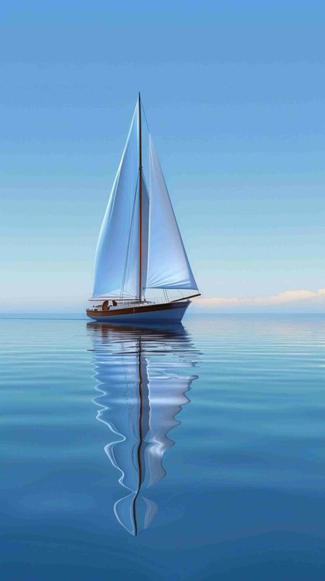 Boat Painting Acrylic, Sailboat Photography, Boat Wallpaper, Sailing Art, Sailboat Art, 4k Hd Wallpaper, Boat Pics, Cool Pictures For Wallpaper, Blue Boat