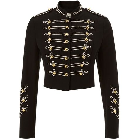 Somerset by Alice Temperley Military Jacket ($255) ❤ liked on Polyvore featuring outerwear, jackets, cropped military jacket, embroidered jackets, military style field jacket, military inspired jacket and military style jacket Black Military Jacket, Jackets Cropped, Cropped Military Jacket, Military Jacket Women, Mandarin Collar Jacket, Military Inspired Jacket, Alice Temperley, Structured Jacket, Shoes Outfit Fashion