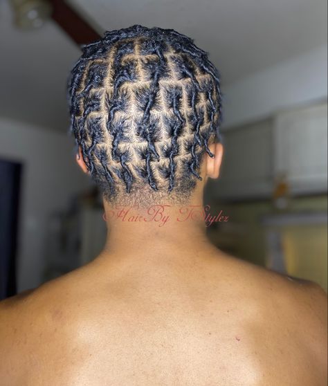 Mens Starter Locs With Fade, Men Starter Locs With Taper, Reverse Ombre Locs Men, Men Loc Retwist, Starter Locs Men, Black Boys Haircuts Fade, Men Loc Extensions, Loc Hairstyles For Men, Cornrow Braids Men