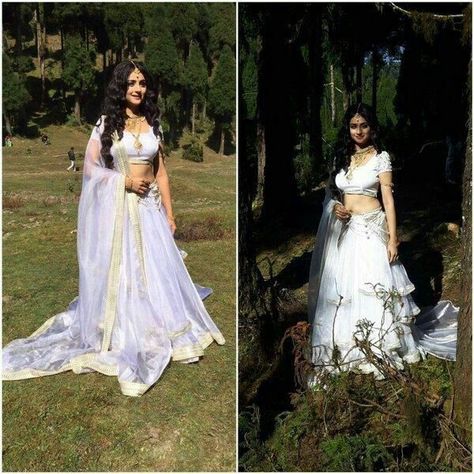 Shoot Siya ke Ram Mythological Women, Bright Pink Bridal Shower, Madirakshi Mundle, Roshni Walia, Wife Clothes, Siya Ke Ram, Haldi Outfits, Dressed In White, Designer Bridal Lehenga Choli