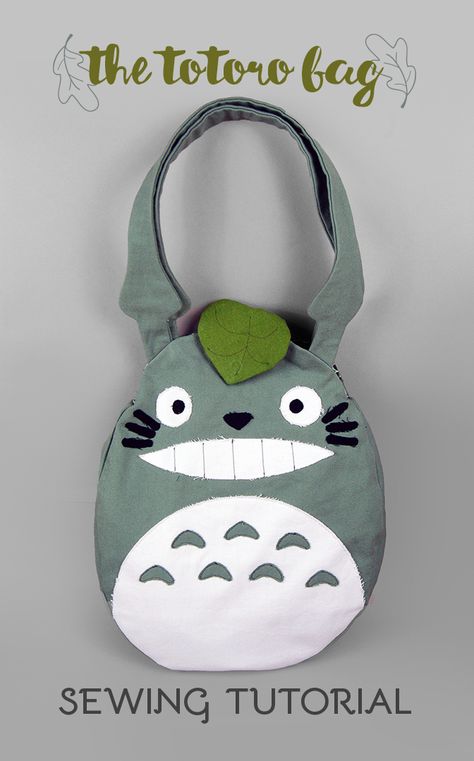 Studio Ghibli Sewing Patterns, Totoro Bag, Totoro Crafts, Totoro Diy, Totoro Pattern, Meme Costume, Teddy Bear Patterns Free, Geek Crafts, Bag Sewing