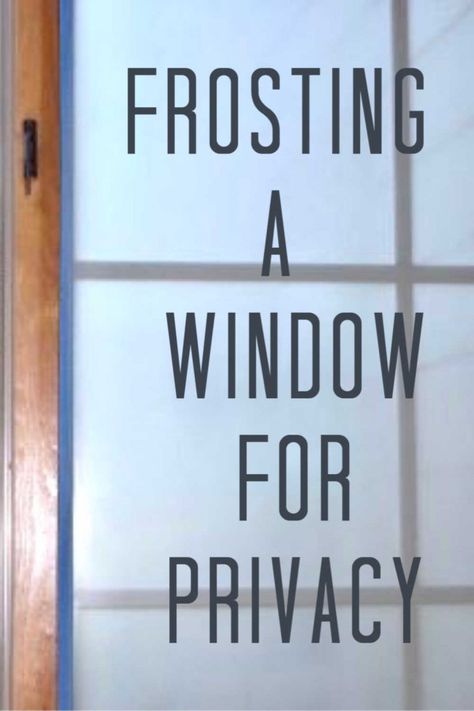 My bathroom window faced the deck. I decided to frost the window for some privacy for those using the powder room! Easy, inexpensive  and long lasting method. Frosted Window Diy, Easy Plastic Bottle Crafts, Bathroom Window Privacy, Small Bathroom Window, Bathroom Window Curtains, Frosted Glass Design, Recycled Crafts Kids, Bathroom Window, Frosted Windows