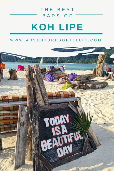 Thailand’s southernmost island of Koh Lipe is a tropical paradise full of white sand beaches, colourful coral and turquoise waters. But after the beaches, where should you go for a drink on the island of Koh Lipe? Read our guide to find our which are the best bars on the island. From beach bars to sports bars Koh Lipe has it all. Read on to find out where to wet your whistle! Ko Lipe, Chill Bar, Thai Travel, Sports Bars, Koh Lipe, Thai Islands, Thailand Adventure, Thailand Backpacking, Thailand Travel Guide