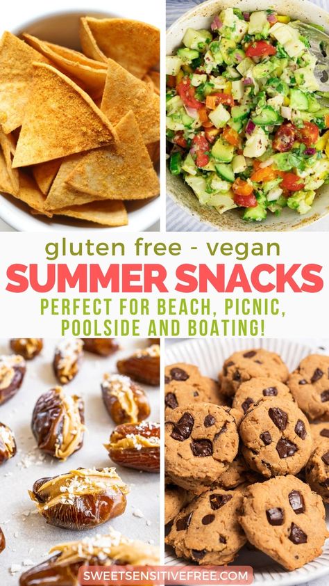 Gluten free Vegan Beach Snacks Gluten Free Boat Snacks, Vegan Beach Snacks, Gluten Free Picnic Food Ideas, Dairy Free Gluten Free Snacks, Gluten And Dairy Free Snacks, Gluten Free Picnic, Gluten Free Lemon Cookies, Plant Based Dessert Recipes, Beach Snacks