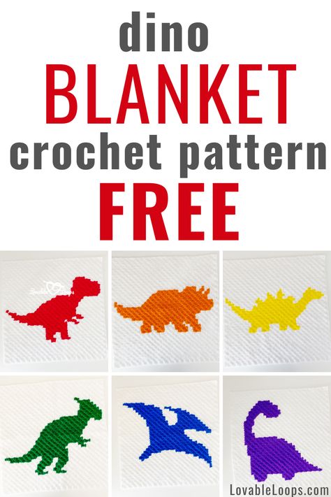 Get roaring with Lovable Loops' crochet dinosaur blanket pattern! This free c2c crochet blanket pattern features six dinosaurs: T-Rex, Triceratops, Stegosaurus, Parasaurolophus, Pterodactyl, and Brontosaurus. Ideal for every child's dino obsession, this crochet baby blanket promises delightful craftsmanship. From an easy crochet animal experience to a beautiful baby blanket crochet pattern, this design embodies all. Grab your free crochet blanket patterns by visiting my website today. Dinosaur Blanket Crochet, Crochet Dinosaur Blanket, Crochet Dinosaur Pattern Free, Dinosaur Patterns, Crochet C2c Pattern, C2c Patterns, C2c Crochet Pattern Free, Crochet Dinosaur Patterns, Dinosaur Crochet