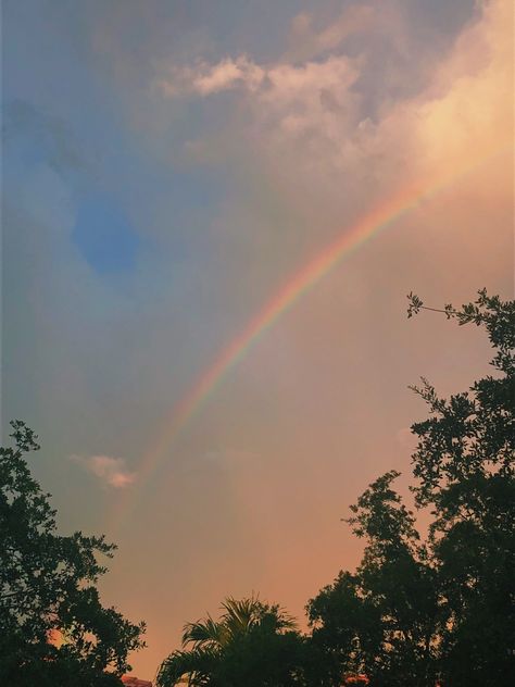 #rainbow #cottagecore #yellowaesthetic #fairy #colors #sky #vsco Iris Core Aesthetic, Sky Core, Rainbow Cottagecore, Spring Rainbow Aesthetic, Rainbow Sky Aesthetic, Rain And Rainbow Aesthetic, Sky Rainbow Aesthetic, Sky Aesthetic Rainbow, Aesthetic Cottagecore