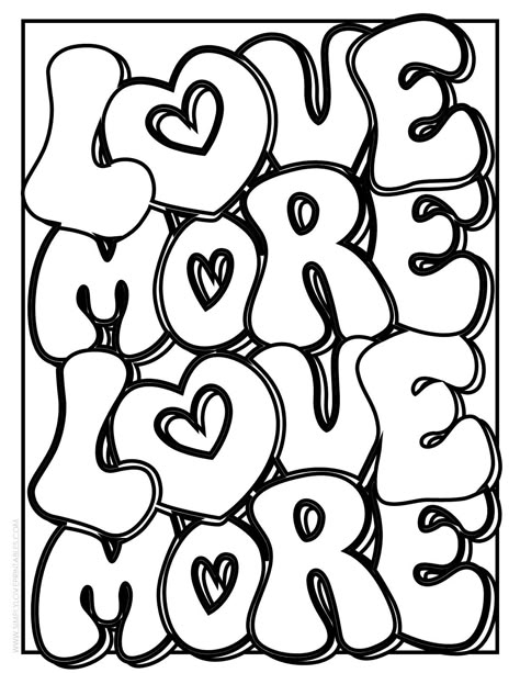 Love Printables, Hello Kitty Colouring Pages, Summer Coloring, Valentines Day Coloring Page, Love Coloring Pages, Valentines Day Coloring, Kitty Coloring, Pattern Coloring Pages, Easy Coloring