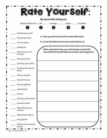 Rate Yourself Middle School Study Skills, Fun Science Worksheets, Social Skills Worksheets, Study Skills Worksheets, Classroom Icebreakers, Showing Affection, Self Esteem Worksheets, Social Skills Activities, Fun Math Activities