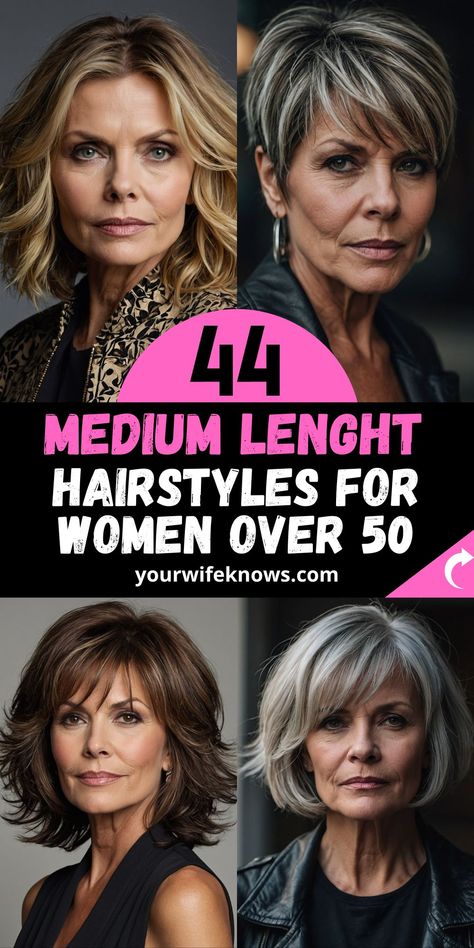 42 Inspiring Mid-Length Haircuts with Bangs for Every Face Shape and Style Shoulder Length Hair Styles For Women, Shoulder Length Hair Styles, Double Chin Hairstyles, Haircuts Shoulder Length, Medium Haircuts For Women, Haircuts Over 50, Cuts For Long Hair, Mid Length Hairstyles, Layered Haircuts Shoulder Length