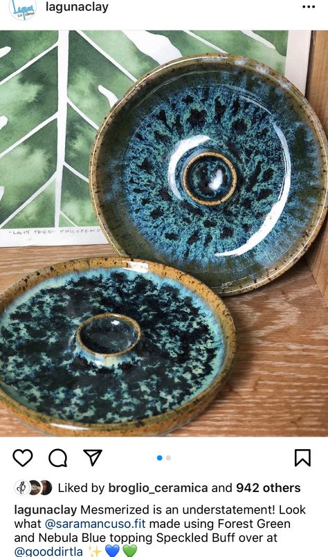 Blue Glaze Combinations, Laguna Glaze, Ceramic Glazing, Glaze Combinations, Ceramics Ideas, Glaze Ceramics, Pottery Glazes, Ceramics Ideas Pottery, Forest Green