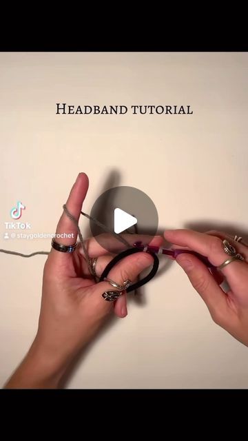 Stay Golden Crochet on Instagram: "✨💕The headband tutorial is here!✨💕 Head to TikTok to view the whole video!! Thank you all so much for your support! Headbands are back in stock on my website! #crochetersofinstagram #crochet #supportsmallbusiness #handmade #shopsmall #100percentcotton #headband #crochetheadband #crochetersoftiktok" Crochet Headband Tutorial Video, Crochet Hairband Tutorial, How To Crochet A Headband, Crochet Headband Tutorial, Crochet Headbands, Headband Tutorial, Stay Golden, Crochet Headband, Back In Stock