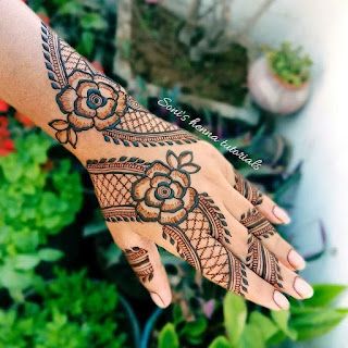 101 Simple Arabic mehndi designs for hands to try in 2023 | Bling Sparkle Fancy Mehndi Designs Back Hand, Aerobic Mehndi Design, New Mehndi Designs Back Hand, Fancy Mehndi Designs, Flower Mehendi, Fancy Mehndi, Arabic Mehndi Designs For Hands, Back Hand Henna Design, Outfit Ideas Wedding