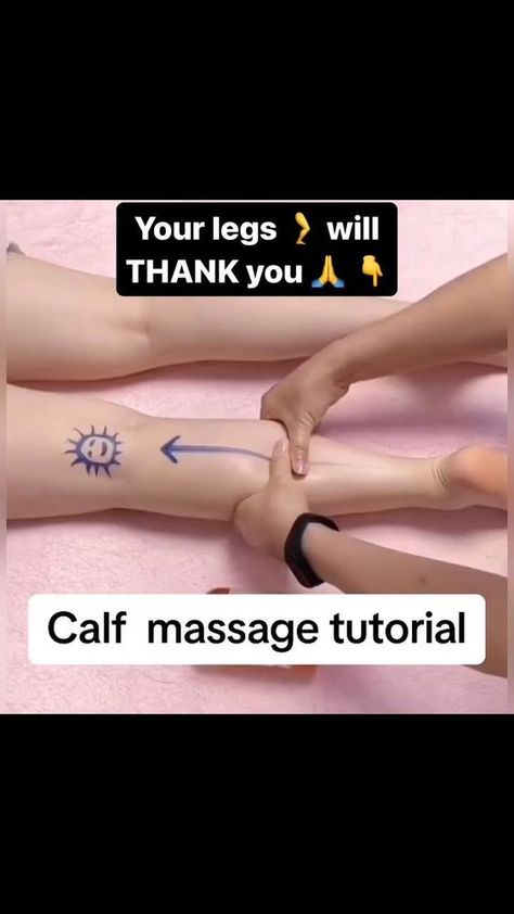 "Calf Care Bliss: Step-by-Step Leg Calf Massage Tutorial for Relaxation and Relief! 🦵" "Indulge in calf care bliss with our step-by-step leg calf massage tutorial for relaxation and relief! 🦵💆‍♂️✨ Treat yourself to a rejuvenating massage experience and give your legs the care they deserve. Embrace relaxation and relief for your calf muscles! 🌈🌟 #CalfCareBliss #LegMassageTutorial #RelaxationAndRelief . credit-@jamesmoorewel" Massage Tutorial, Relaxing Massage Techniques, Facial Massage Steps, Full Body Massage Techniques, Sports Massage Therapy, Foot Reflexology Massage, Body Massage Techniques, Calf Massage, Massage Therapy Techniques