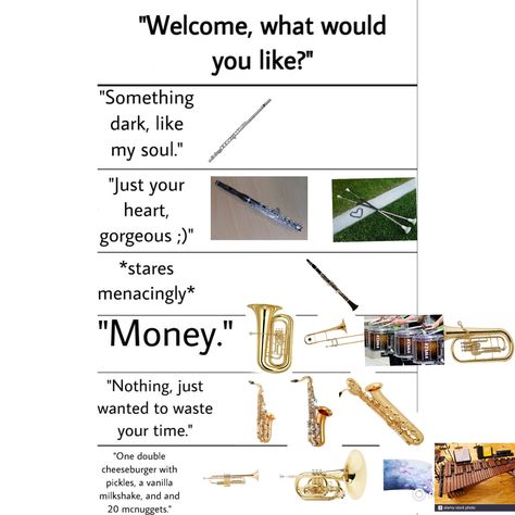 Band Kid Memes Hilarious, Band Memes Funny, Band Kids Humor, Funny Band Jokes, Musician Jokes, Middle School Band, Marching Band Jokes, Marching Band Memes, Musician Humor