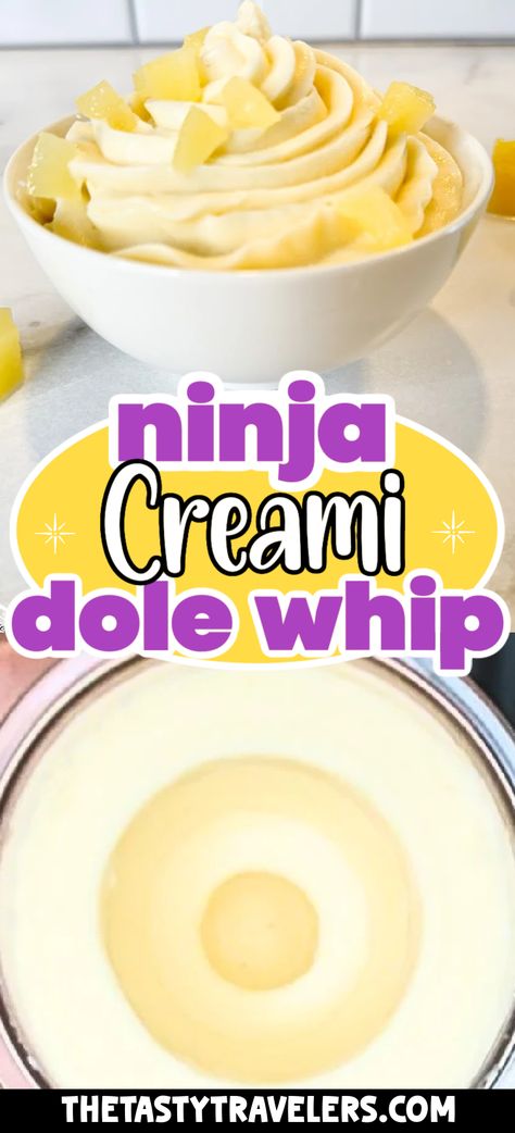 Check out my recipe for making Ninja Creami Dole Whip! I’ll show you how to make the perfect Dole Whip using your Ninja Creami. The texture is AMAZING, and the flavor is pretty great too! Easy Ninja Creami Dole Whip, Dole Whip Ninja Cream I, Orange Sherbet Ninja Creami, Creami Dole Whip Recipe, Dole Whip Disney Recipe Ninja Creami, Ninja Creami Blackberry Ice Cream, Ninja Creami Orange Sherbet, Ninja Creami Ice Cream Recipes Dole Whip, Coconut Cream Ninja Creami