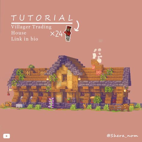 Minecraft Villagers Trade, Trading Villager Minecraft, Villager Hall Minecraft Build, Villager Trading Minecraft Build, Villager Breading House Minecraft, Different Villagers Minecraft, Minecraft Village Trading Hall Ideas, Minecraft Villager Building, Cute Villager Trading Hall