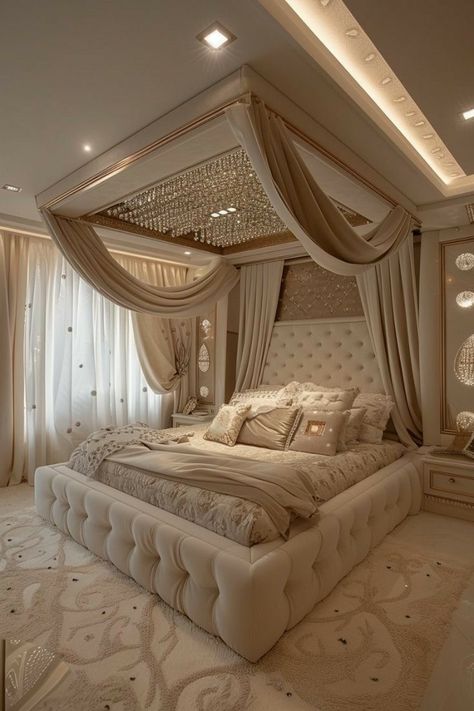 Royal Bedroom, Modern Luxury Bedroom, Luxury Bedroom Design, Bed Design Modern, Gold Bedroom, Dreamy Bedrooms, Luxury Rooms, Bedroom Refresh, Decoration Inspiration