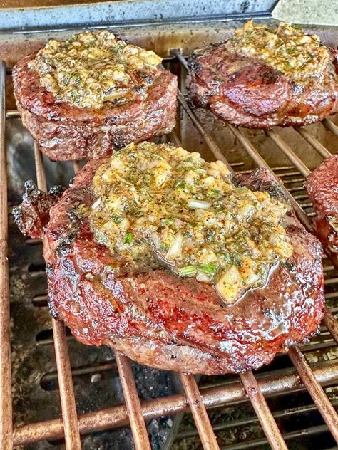 Roasted Garlic Butter Ribeye Steaks - Grill Nation - Recipes, Grills and Grilling Products Garlic Butter Ribeye Steak, Ribeye Cap Steak, Cap Steak, Grill Nation, Roasted Garlic Butter, Ribeye Steak Recipes, Grilled Ribeye, Beef Steak Recipes, Grilled Steak Recipes