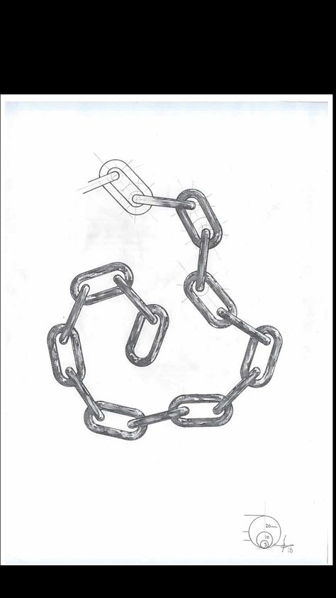 Chain link technical drawing Chain Link Illustration, Drawings Of Chains, Chain Link Drawing, Chain Sketch, How To Draw Chains, Chain Drawing, Lock Drawing, Jewel Drawing, Necklace Drawing