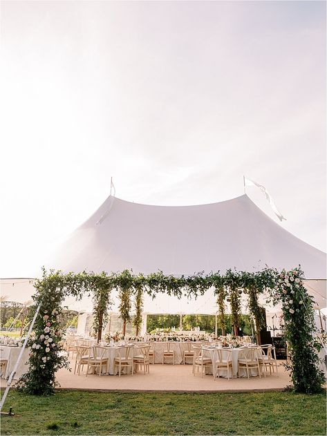 Sailcloth Tented Wedding Reception adorned with lush greenery and roses Wedding Landscaping, Hmong Wedding, Tents Wedding, Momma Mia, Tented Wedding Reception, Wedding Tent Decorations, Event Tents, Wedding Tents, Inmobiliaria Ideas