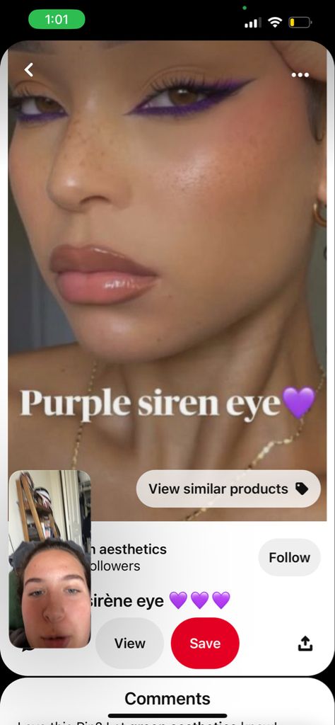 Purple Siren Eyes, Siren Energy, Siren Eyes, Artsy Makeup, Winged Eye, Gothic Makeup, Winged Eyeliner, Wedding Things, Beautiful People