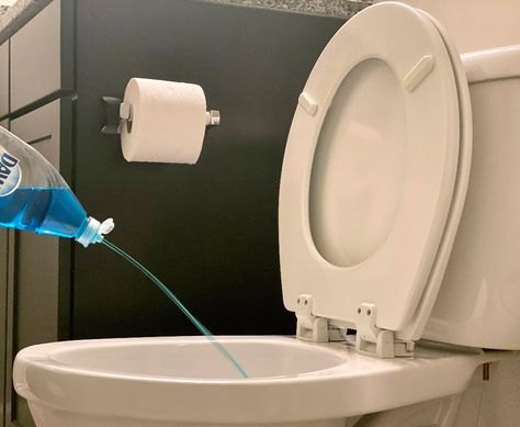 You can clear most clogged toilets with nothing more than soap, hot water and a little bit of time.  -CNET  #HomeOwnerTips Unclog Toilet, How To Unclog Toilet, Clogged Toilet, Plumbing Problems, Shower Filter, Hand Soap Dispenser, Garbage Disposal, Toilet Bowl, Home Maintenance