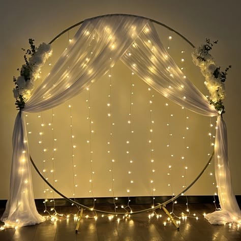 LED Light Backdrop 10ft x 10ft Warm Tone– CV Linens Round Wedding Arch, Silver Backdrop, Backdrop Frame, Prom Decor, Arch Ideas, Light Backdrop, Prom Theme, Prom 2024, Trendy Wedding Hairstyles