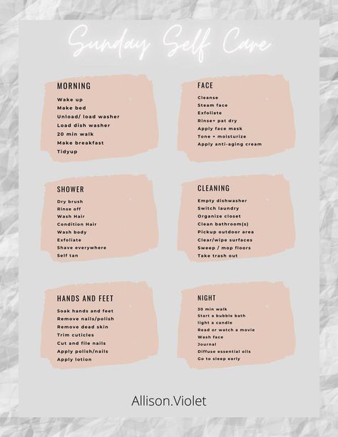 Self Care In Order, Sunday Reset Self Care, Beauty Self Care Routine, Sunday Care Routine, Sunday Reset Shower Routine, Reset Shower Routine, Sunday Refresh Routine, Self Love Things To Do At Home, What To Do On A Sunday At Home