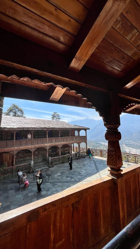 Naggar Castle is a historic structure located in Naggar, a picturesque village in the Kullu district of Himachal Pradesh, India. This ancient castle was built in the 15th century and is a fine example of traditional Himachali architecture. It offers panoramic views of the surrounding mountains and the Beas River. The castle has been converted into a heritage hotel, allowing visitors to experience its rich history and the scenic beauty of the area. It's a popular tourist attraction in Manali. Naggar Castle, Ancient Castle, Heritage Hotel, Scenic Beauty, Himachal Pradesh, Tourist Places, The Castle, Beautiful Architecture, 15th Century